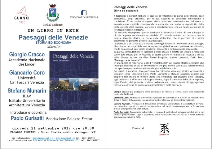 Locandina presentazioe libro Paesaggi delle Venezie